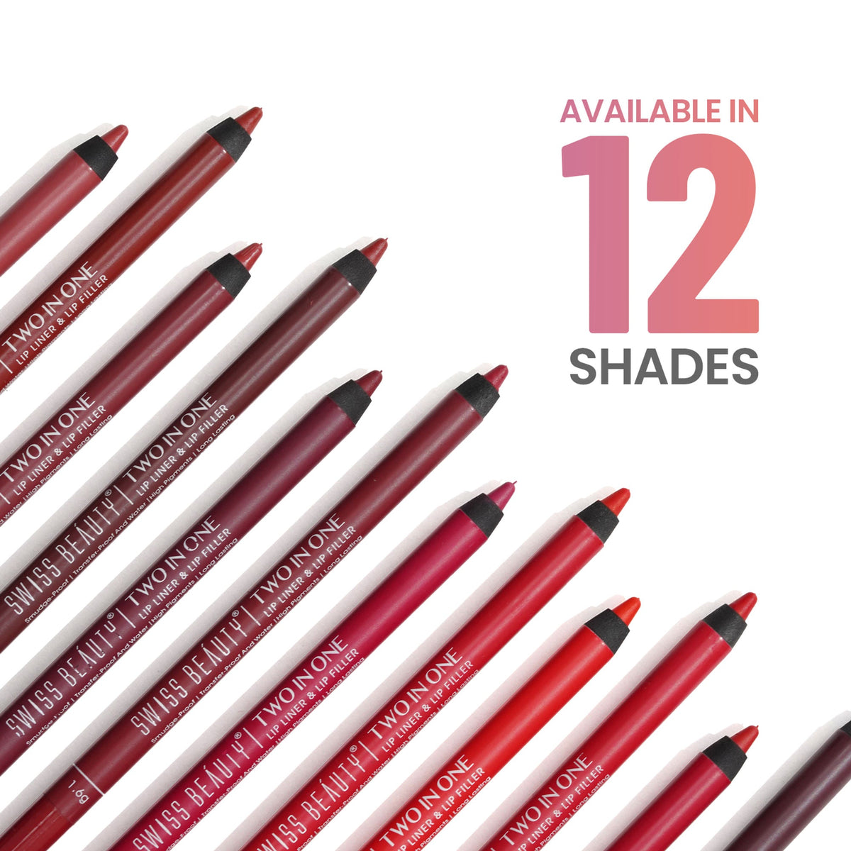 Swiss Beauty Two In One Lip Liner & Lip Filler - Clear Red | Grocsy