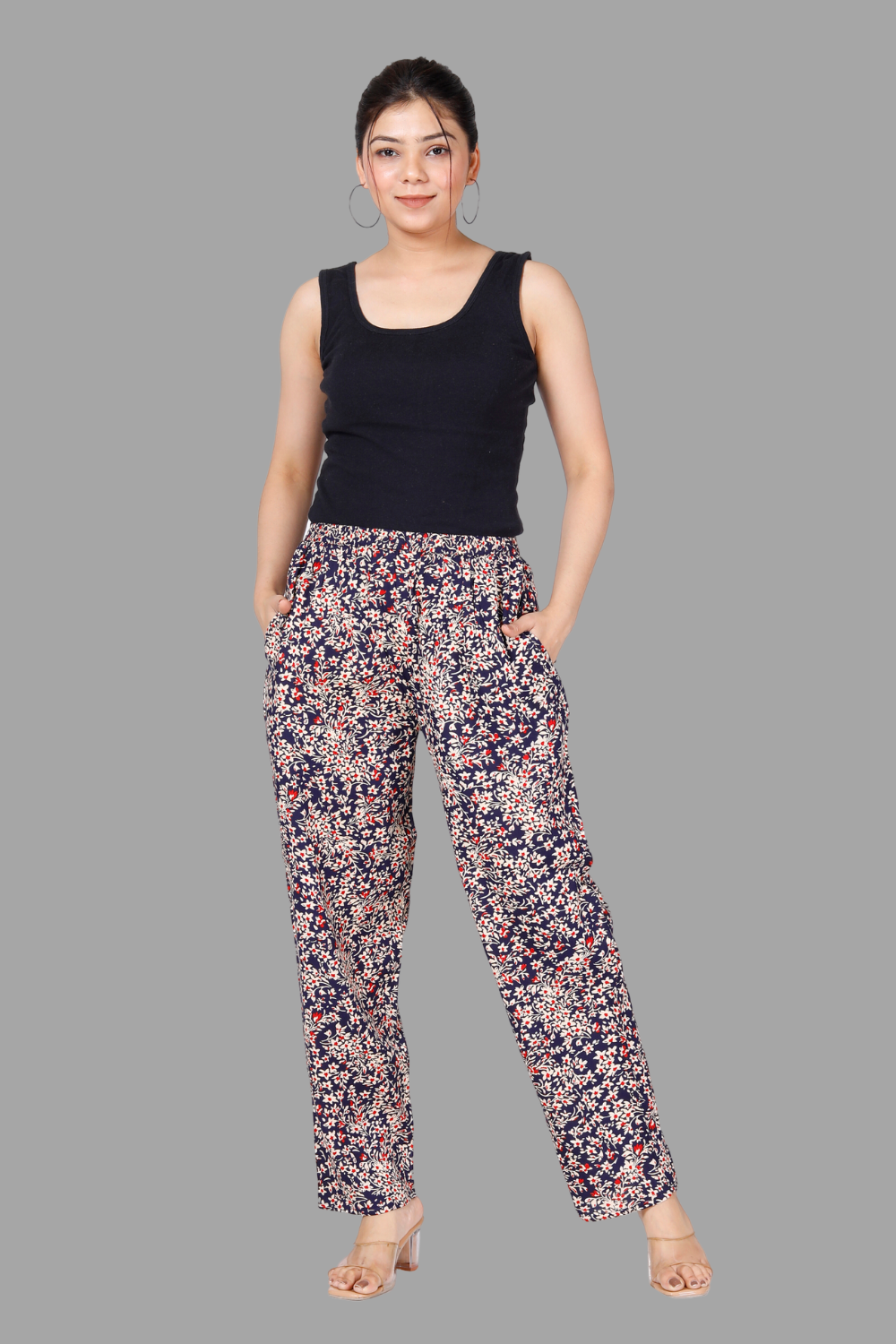 House of RP Women's Multicolor Rayon Printed Trousers | Grocsy