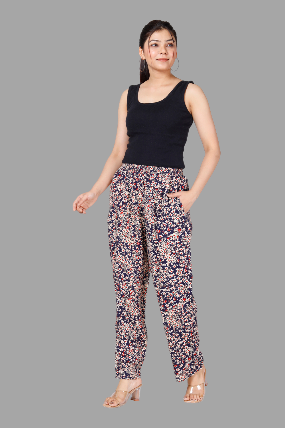 House of RP Women's Multicolor Rayon Printed Trousers | Grocsy