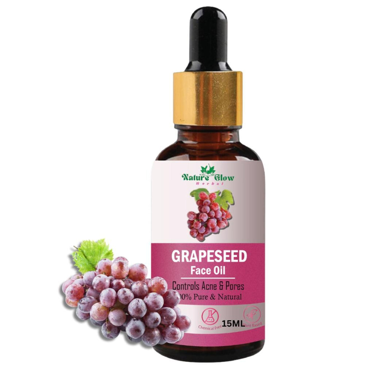 Nature Glow Herbal Grapeseed Facial Oil | Grocsy
