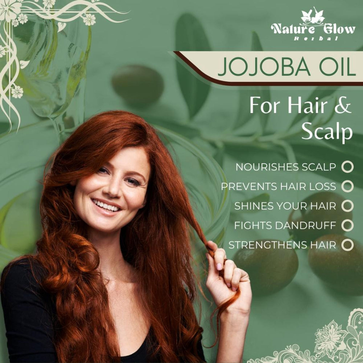 Nature Glow Herbal Jojoba Facial Oil | Grocsy
