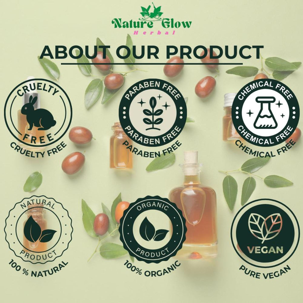 Nature Glow Herbal Jojoba Facial Oil | Grocsy