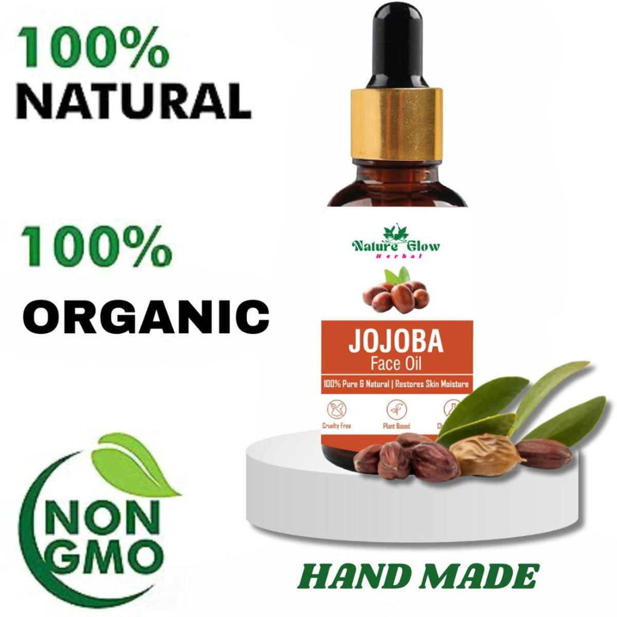 Nature Glow Herbal Jojoba Facial Oil | Grocsy