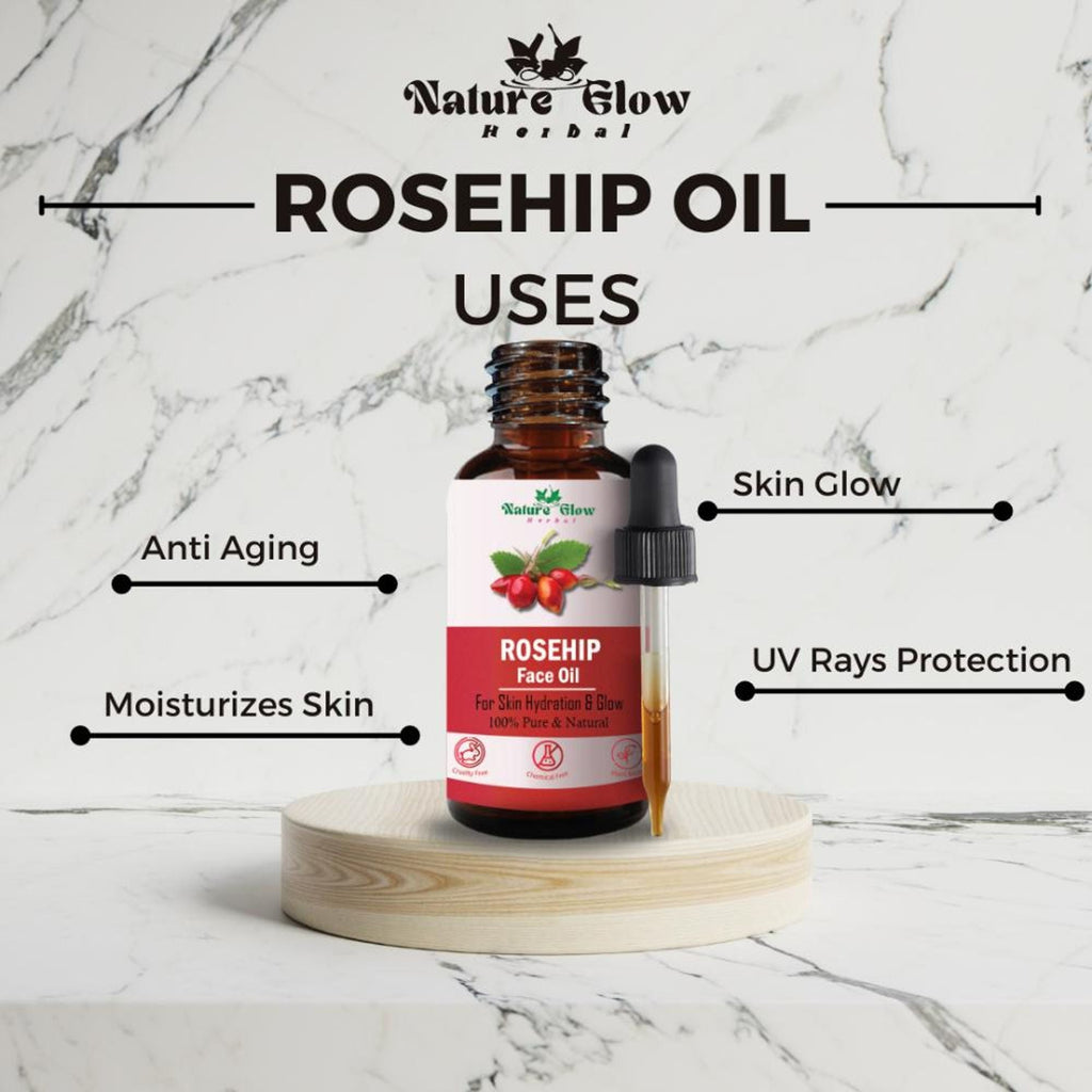 Nature Glow Herbal Rosehip Facial Oil | Grocsy