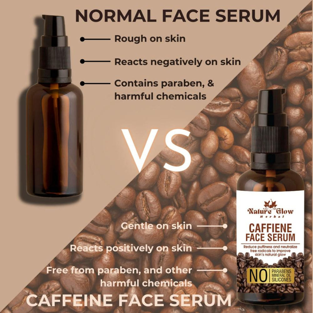 Nature Glow Herbal Caffeine Face Serum | Grocsy