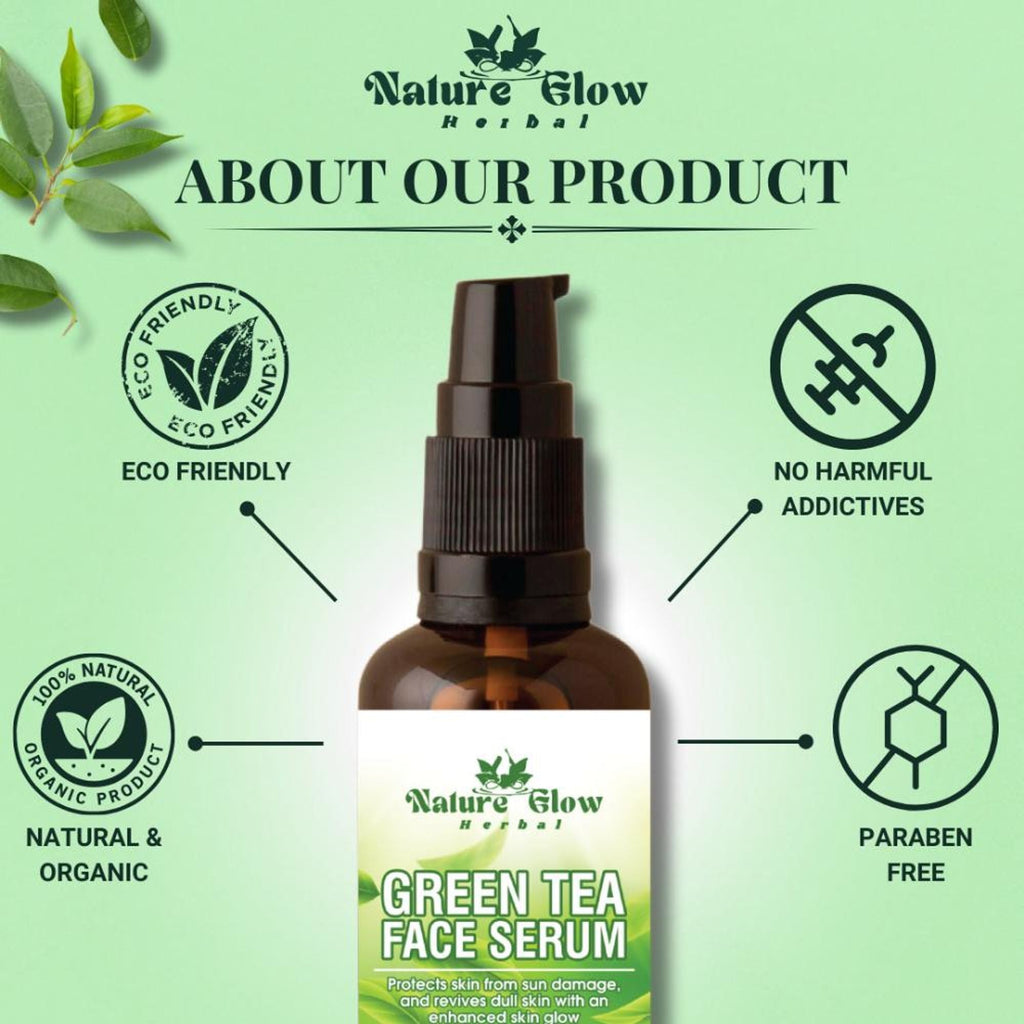 Nature Glow Herbal Green Tea Face Serum | Grocsy
