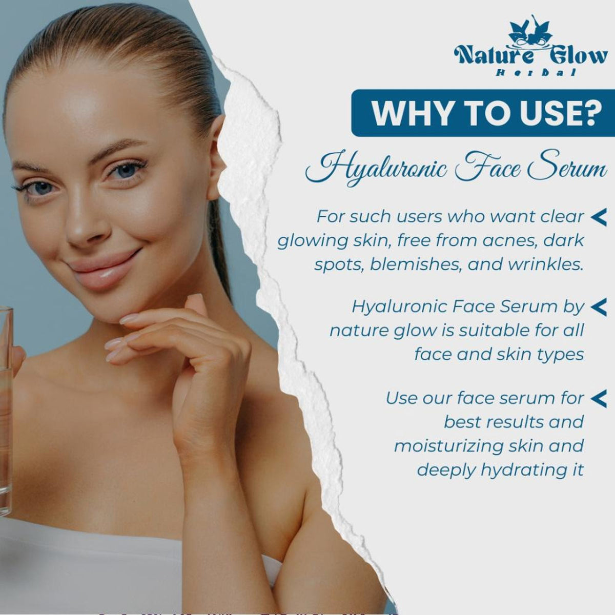 Nature Glow Herbal Hyaluronic Serum | Grocsy