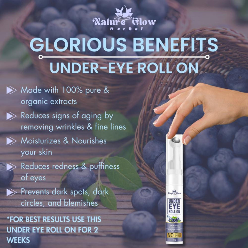 Nature Glow Herbal Under Eye Blueberry Roll On | Grocsy
