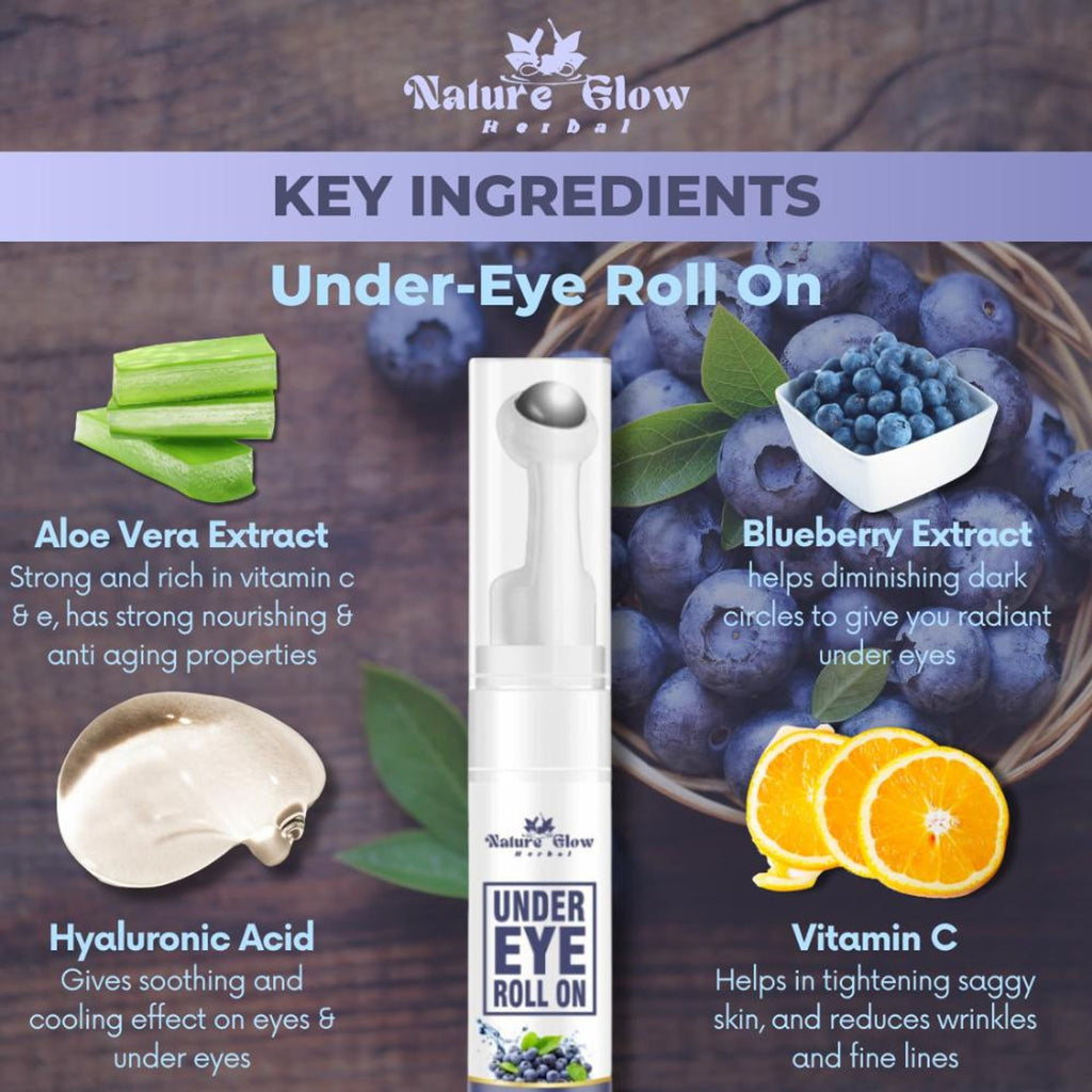 Nature Glow Herbal Under Eye Blueberry Roll On | Grocsy