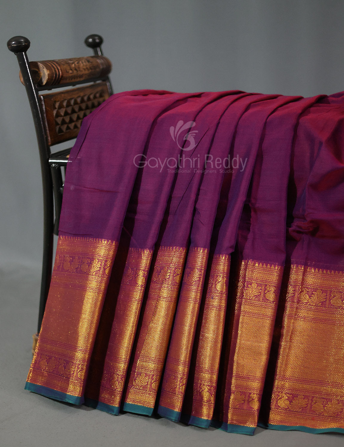 Kalanetha Jamuni With Zari Kanchi Style Pure Narayanpet Cotton Saree By Gayathri Reddy Designer Studio | Grocsy