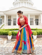 Anaita Multicolor Georgette Lehenga Choli With Sequence & Thread Work | Grocsy