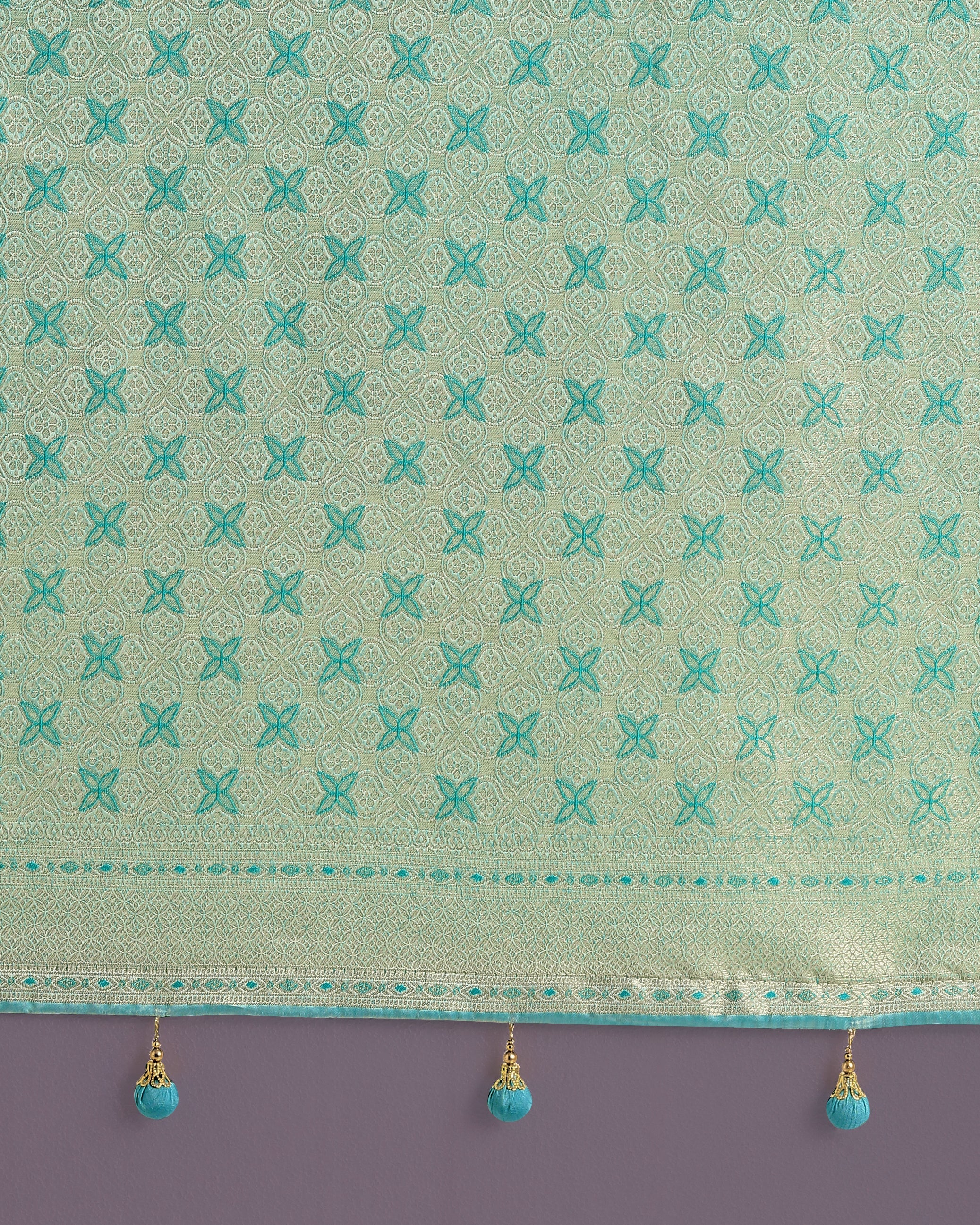 Monjolika Fashion Wonderful Light sky blue Soft Banarasi Satin Silk Leheriya Design Saree | Grocsy