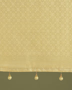 Monjolika Fashion Wonderful Light Yellow Soft Banarasi Satin Silk Leheriya Design Saree | Grocsy