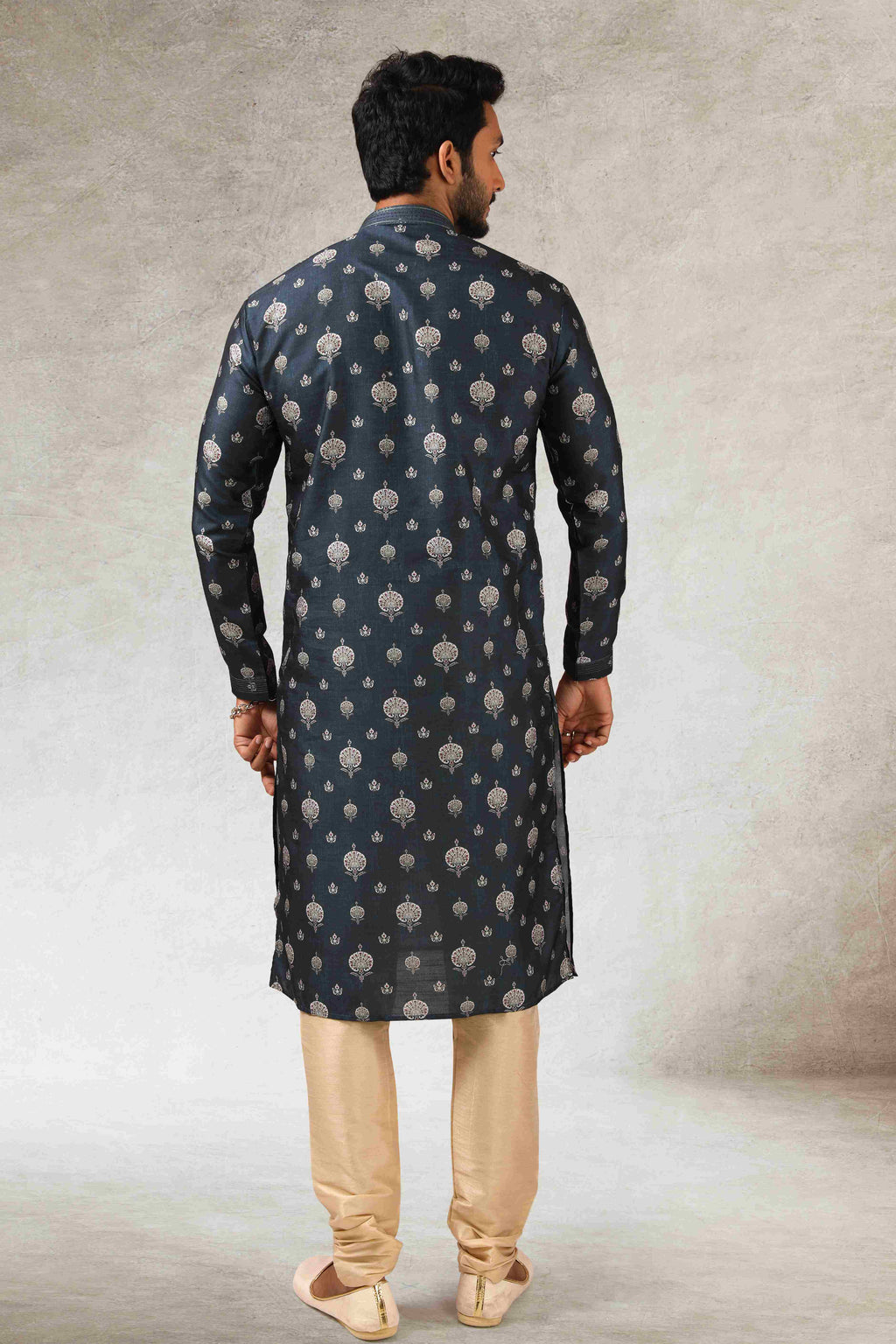 Raivat Ethnic Art Silk Printed Work Kurta Pajama In Teal Green Colour | Grocsy