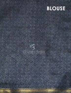 Black Coloured Floral Print Semi Chanderi Saree By Gayathri Reddy Designer Studio | Grocsy