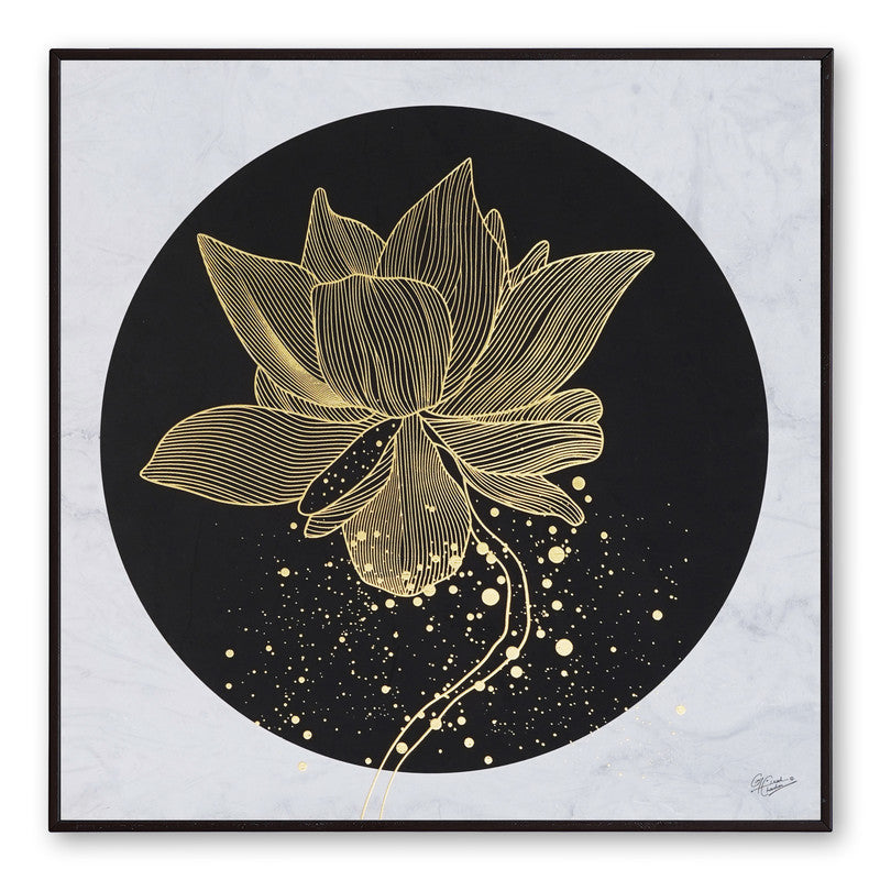 Tehzeeb Creations Golden Embossed Wall Painting | Grocsy