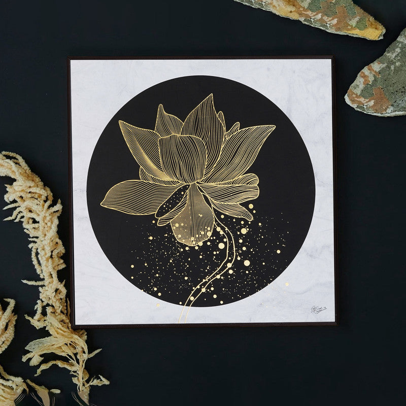 Tehzeeb Creations Golden Embossed Wall Painting | Grocsy