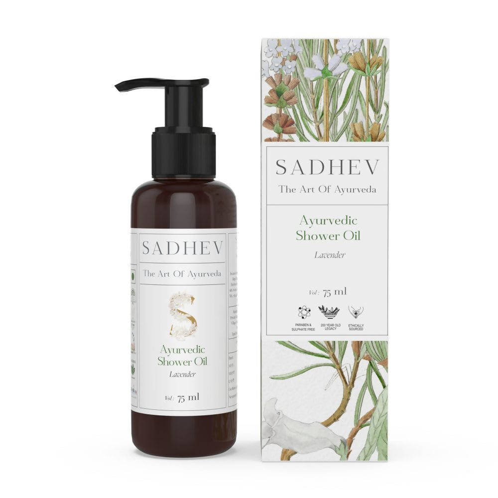 Sadhev Ayurvedic Lavender Shower Oil | Grocsy