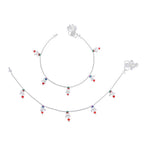 AanyaCentric Silver Plated Traditional Anklets Payal - Classic and Stylish for Women and Girls | Grocsy