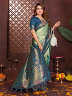Anaita Banarasi Tissue Silk Saree | Grocsy
