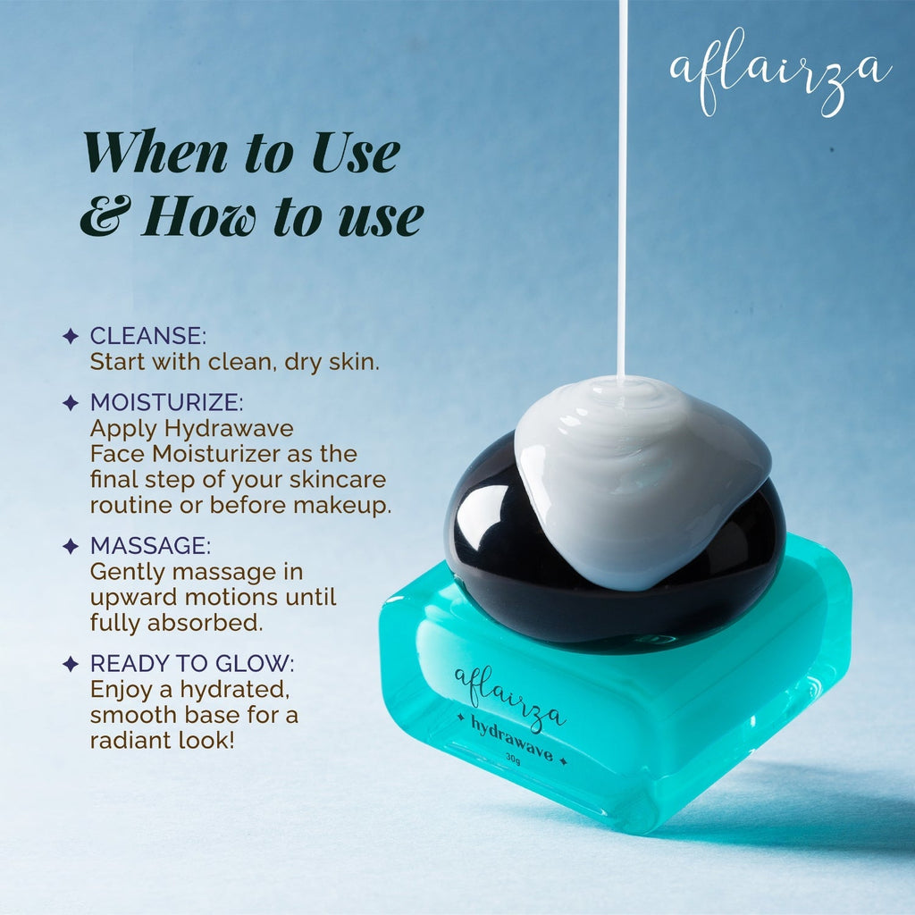 Aflairza Hydrawave Water-Based Face Moisturizer for Deep Hydration For All Skin Types | Grocsy