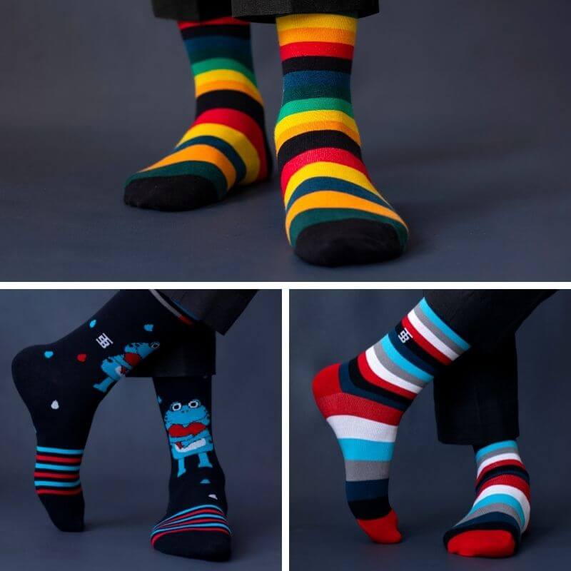 Socksoho Luxury Men Socks Happy Gift Box | Grocsy