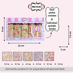 Confect Girls Baby Shower Sprinkles | Mix Heart, Teddy, Baby Feed Bottle & Baby Feet Sprinkles | Grocsy