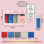 Confect Mix Red, White, Blue & Silver Jimmies | Justice League Patriotic Sprinkles | Grocsy