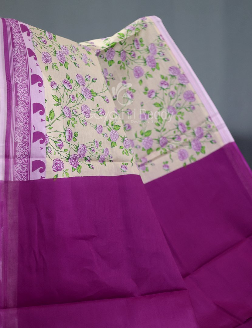 Block Print Baby Lime Yellow Coloured Mulmul Cotton Saree By Gayathri Reddy Designer Studio | Grocsy