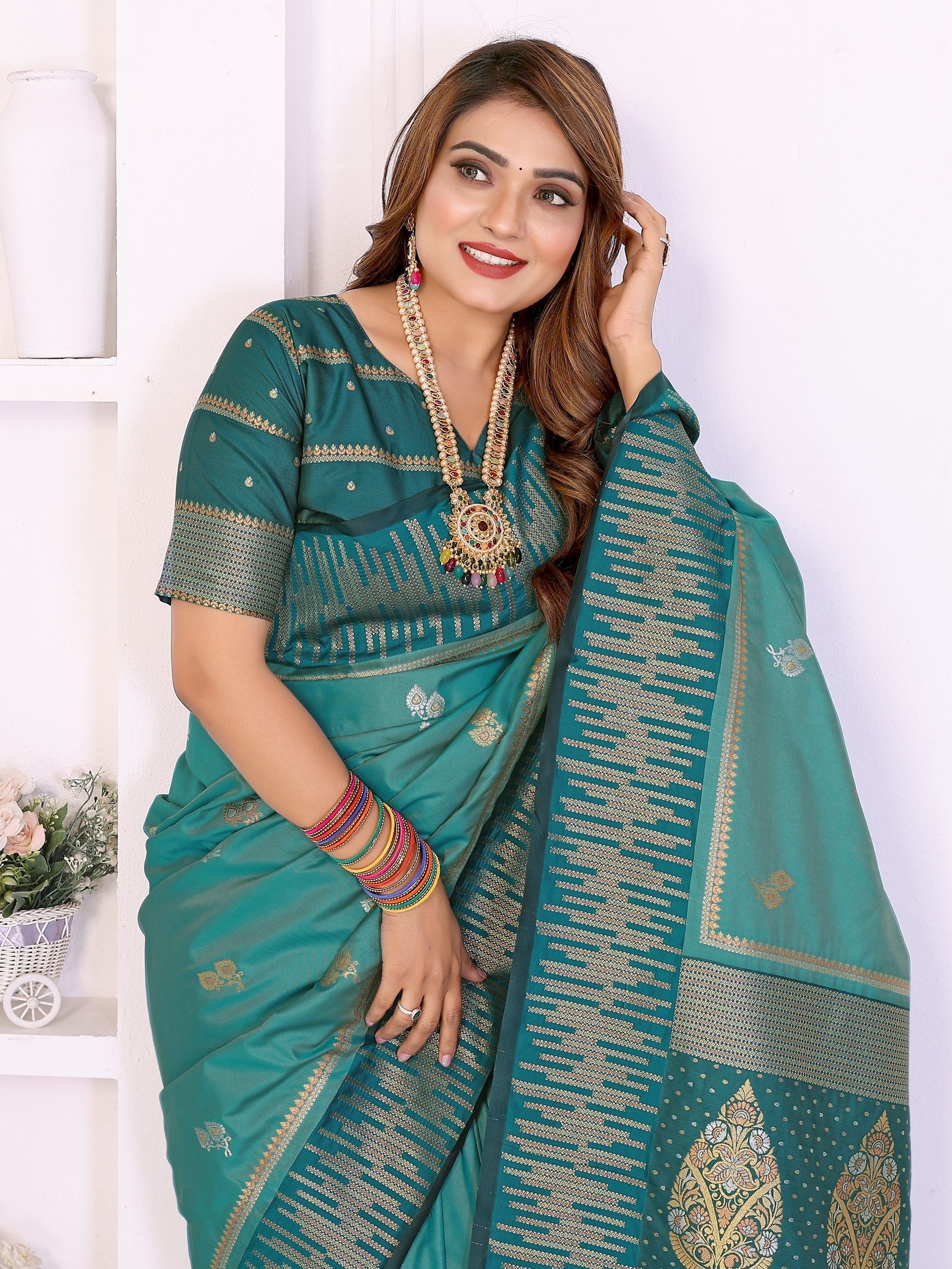 Anaita Premium South Soft Silk Saree | Grocsy