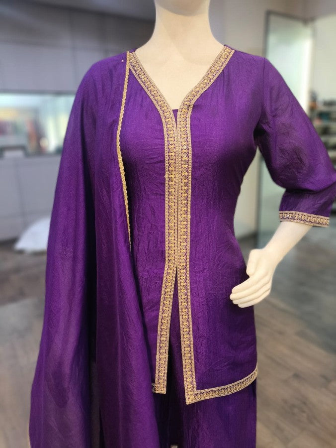 Anaita Purple Stylish Readymade Co-Ords Set | Grocsy