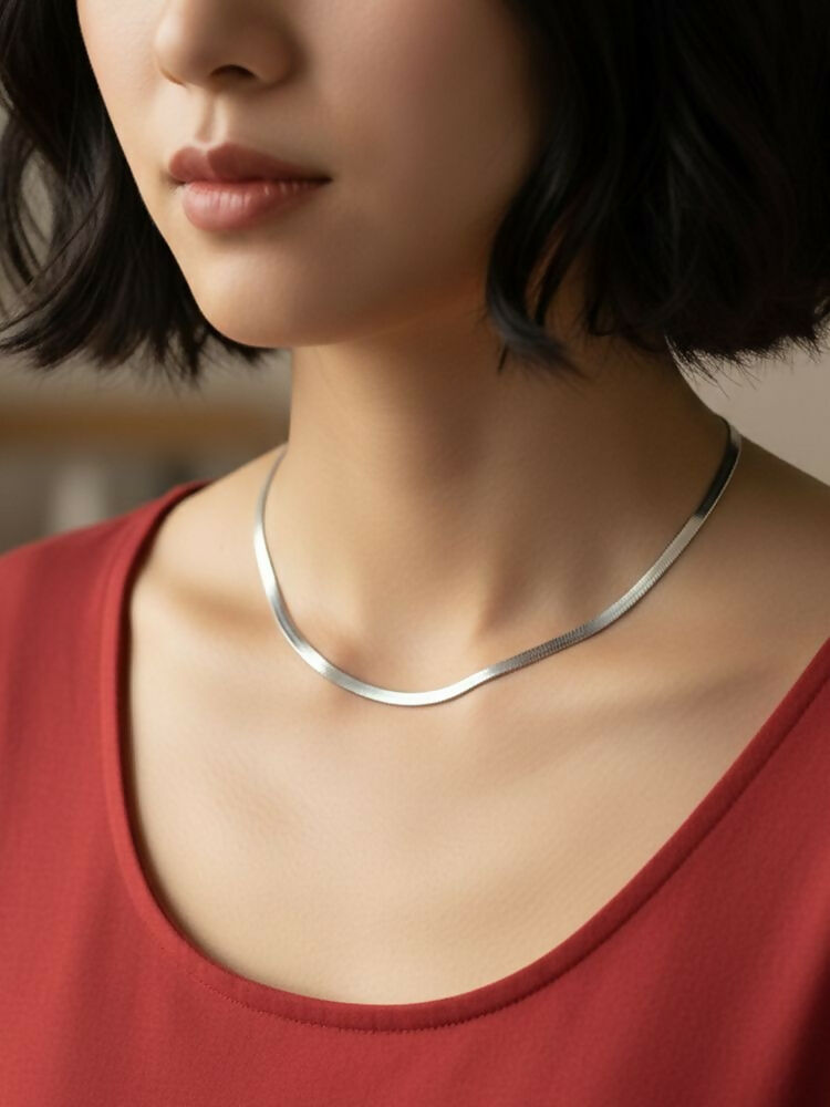 NVR Women German Silver Oxidised Chain | Grocsy