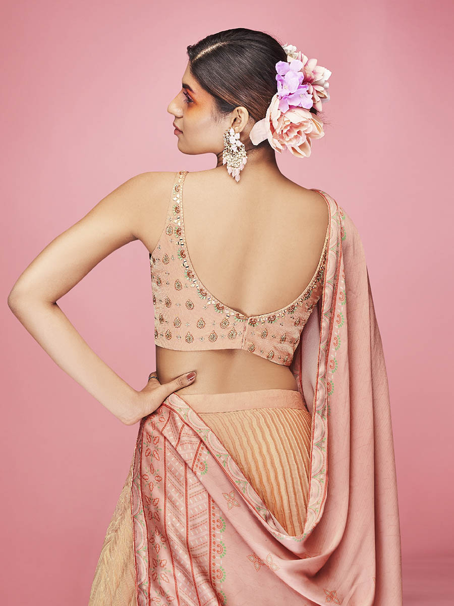 Myra Orange Art Silk Embroidered Designer Lehenga | Grocsy