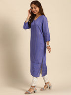 Sangria Women Jacquard Sequinned Chanderi Silk Kurta | Grocsy