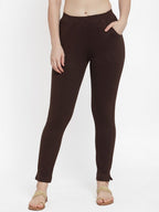 TAG 7 Women Pack Of 2 Solid Ankle-Length Straight-Fit Leggings | Grocsy