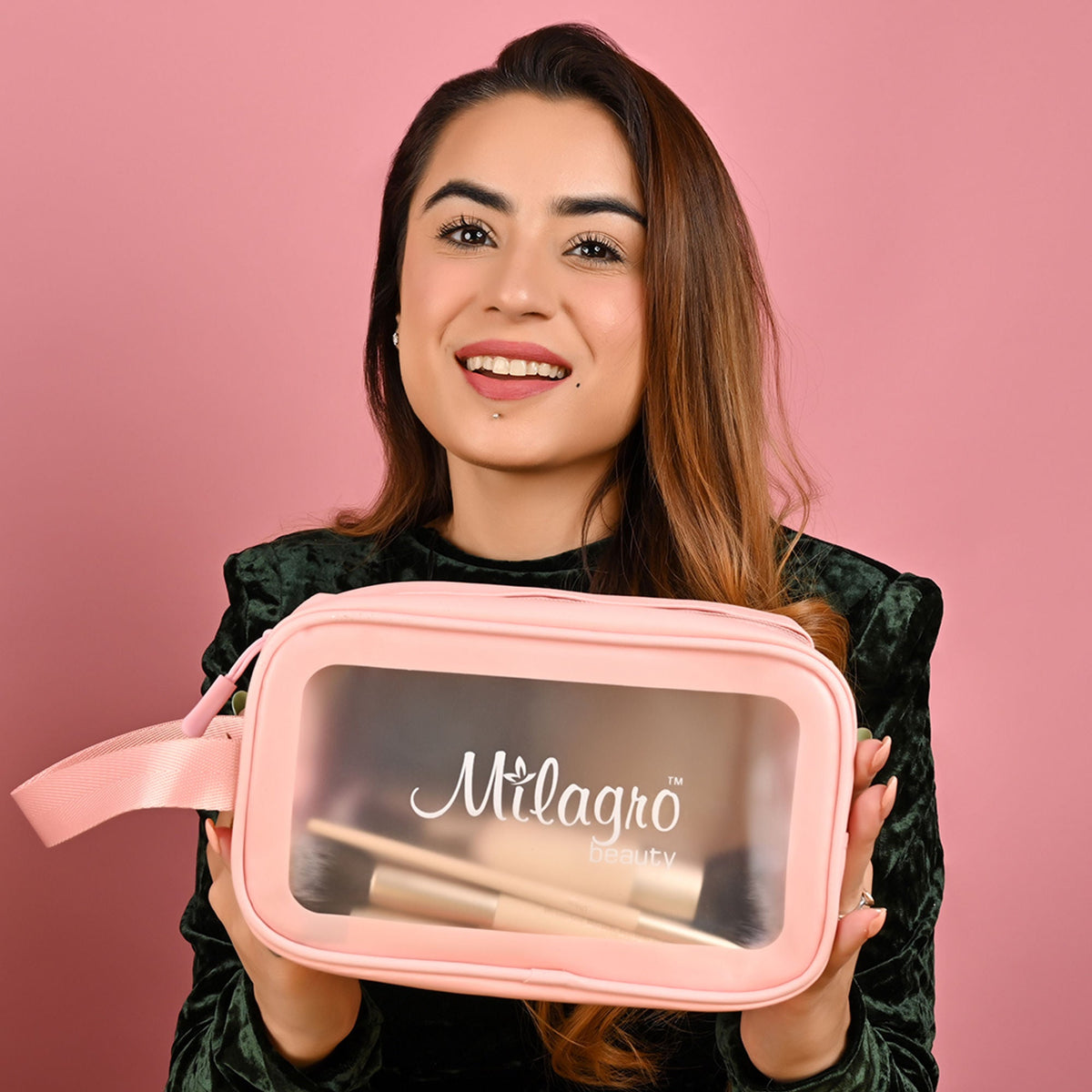 Milagro Beauty Face The Makeup Brush Collection (Set Of 12 ) | Grocsy