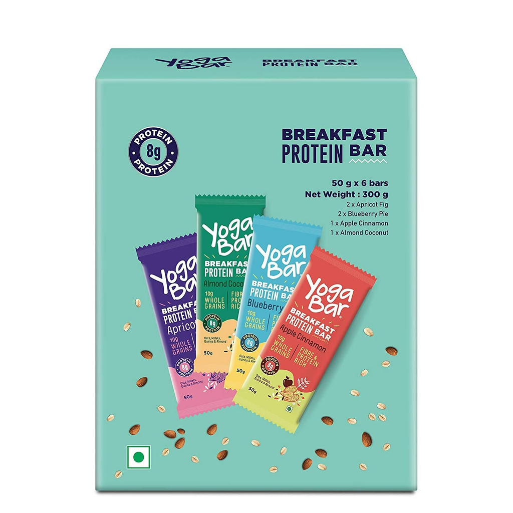 Yoga Bar Breakfast Protein Variety Box - Dark Chocolate Flavour Premium Super Oats Combo Pack | Grocsy