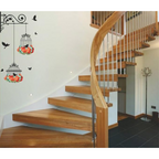 Decals Design 'Hanging Birds Cage with Flowers' Wall Sticker (PVC Vinyl, 50 cm x 70 cm) | Grocsy