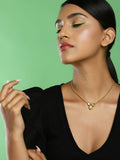 Women's Gold-Polished Necklace - Ruby Raang | Grocsy