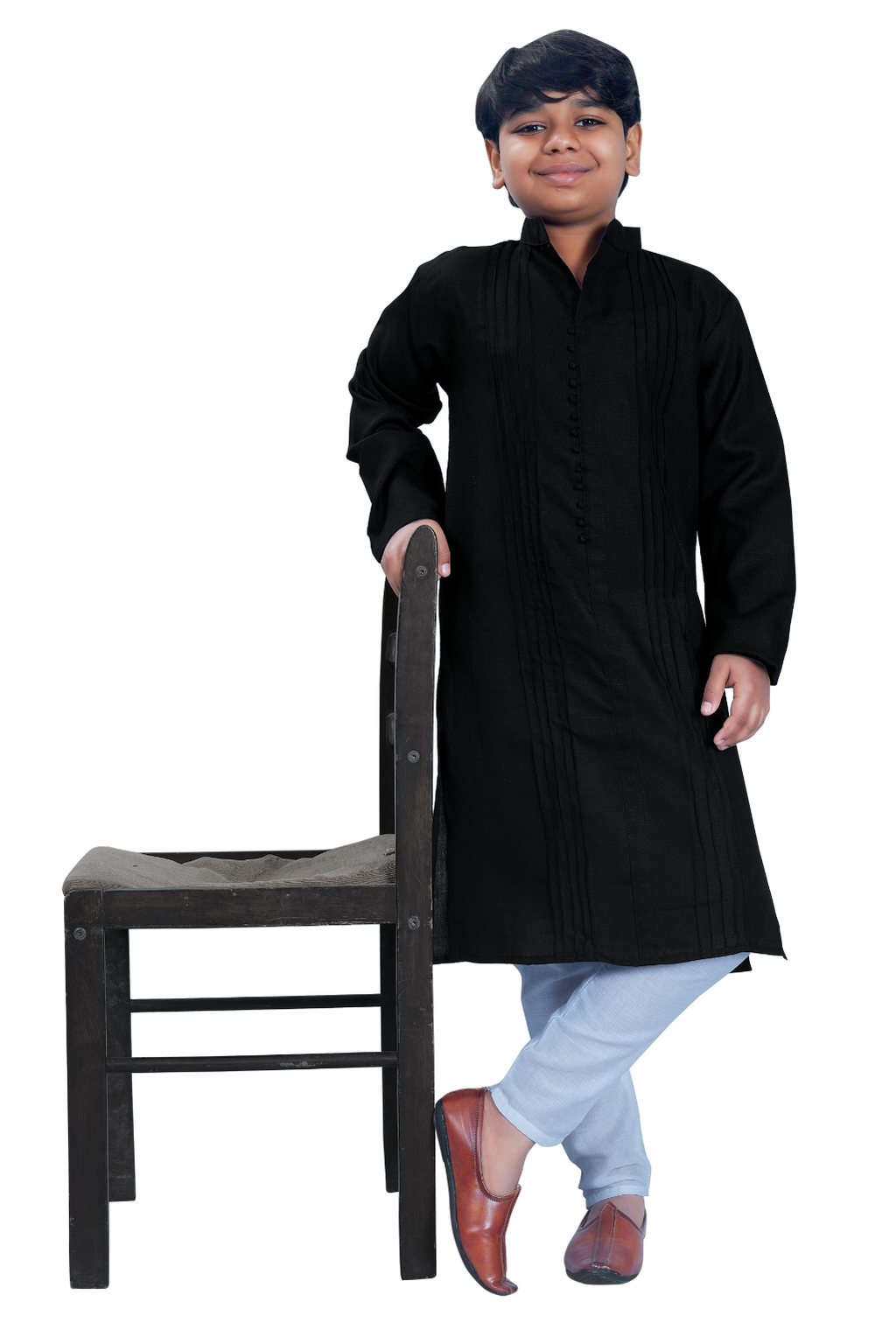 DEIANA'S Casual Designer Kurta Pyjama Set For Boys And kids (Black) | Grocsy