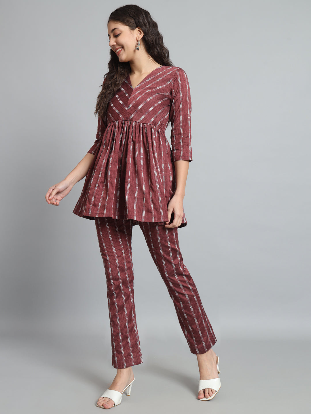 Fab Fashion Dark Purple Co-Ord set | Grocsy