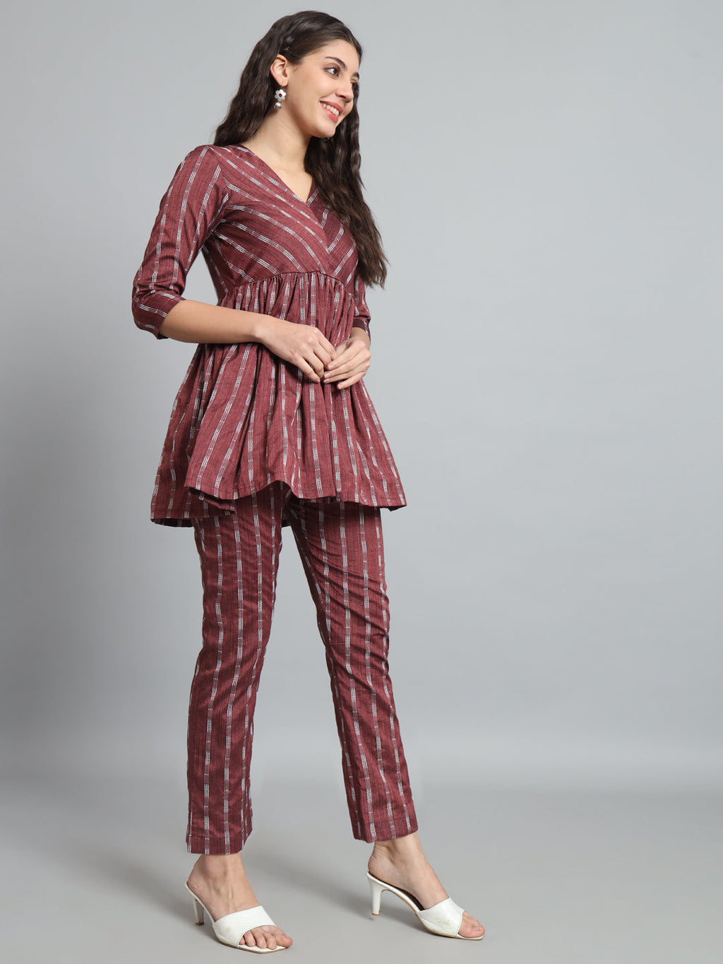 Fab Fashion Dark Purple Co-Ord set | Grocsy