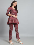 Fab Fashion Dark Purple Co-Ord set | Grocsy