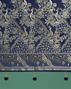 Monjolika Fashion Traditional Blue Woven Banarasi Satin Silk Saree | Grocsy