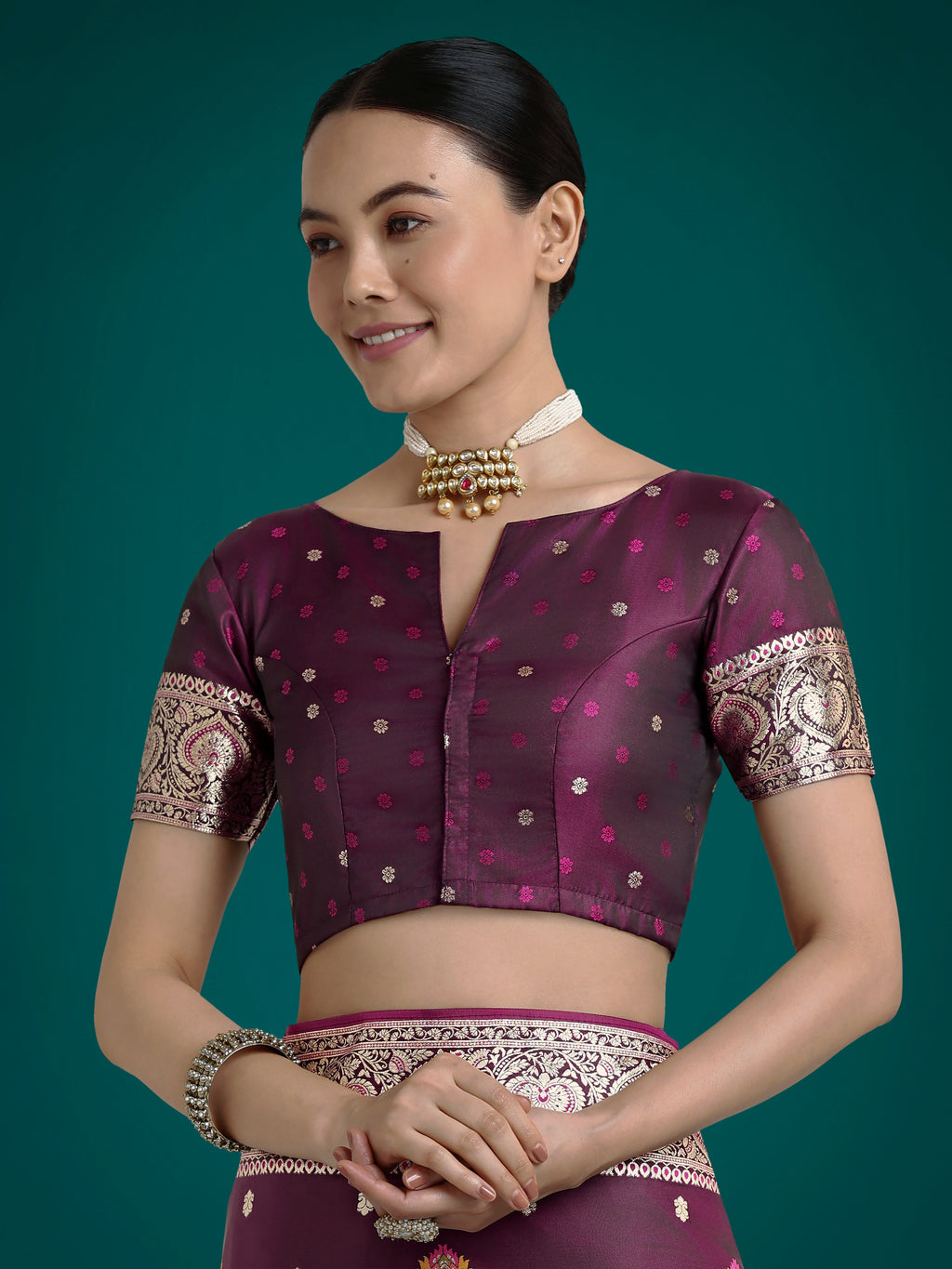 Monjolika Fashion Wine Charming Soft Banarasi Zari Woven Designer Satin Silk Saree With Lovely Blouse Piece | Grocsy