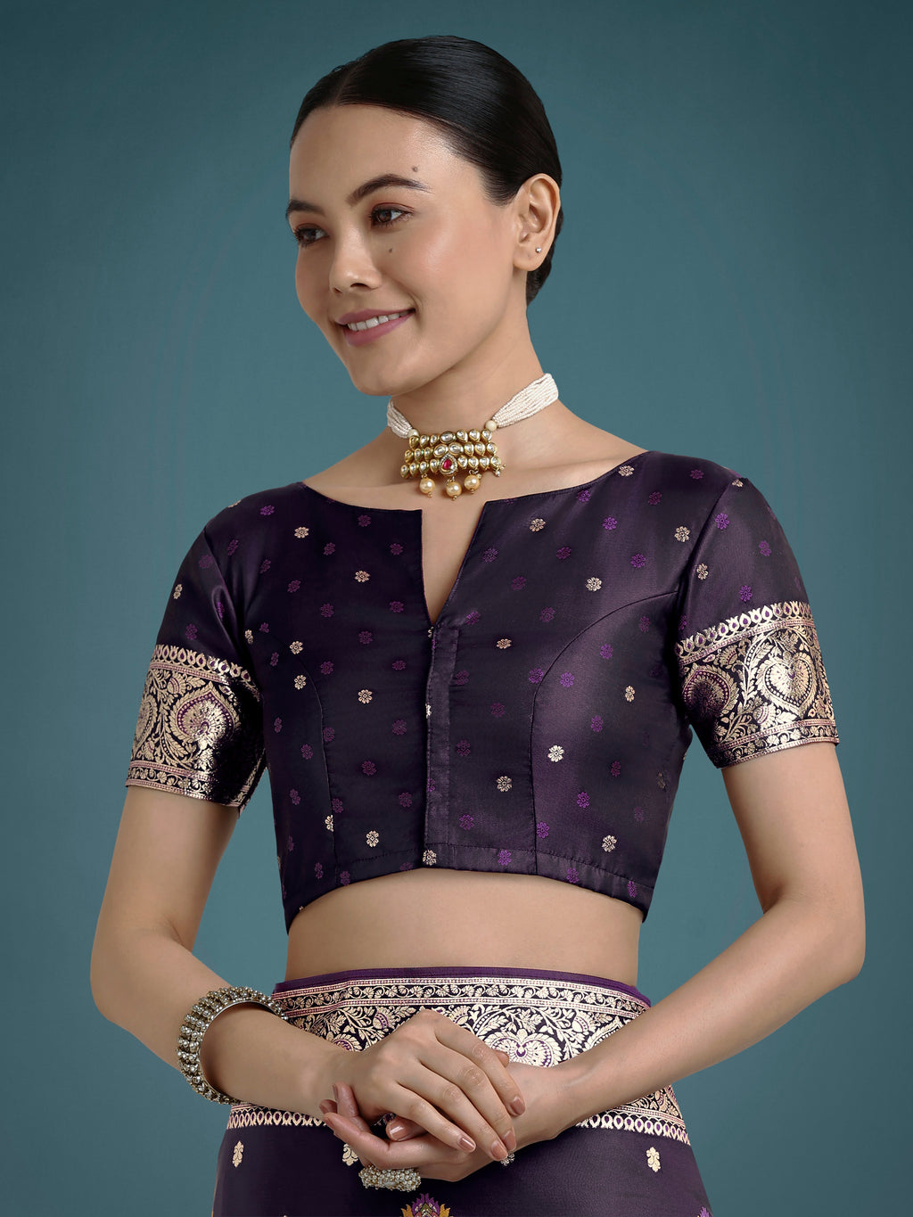 Monjolika Fashion Purple Charming Soft Banarasi Zari Woven Designer Satin Silk Saree With Lovely Blouse Piece | Grocsy