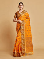 Sangria Ethnic Motifs Woven Design Art Silk Banarasi Saree | Grocsy