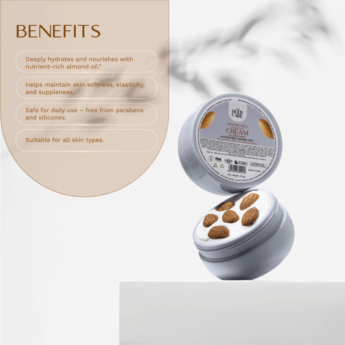 The Body Care Almond Cream | Grocsy