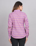 House of RP Women's Pink Cotton Floral Printed Casual Shirt | Grocsy