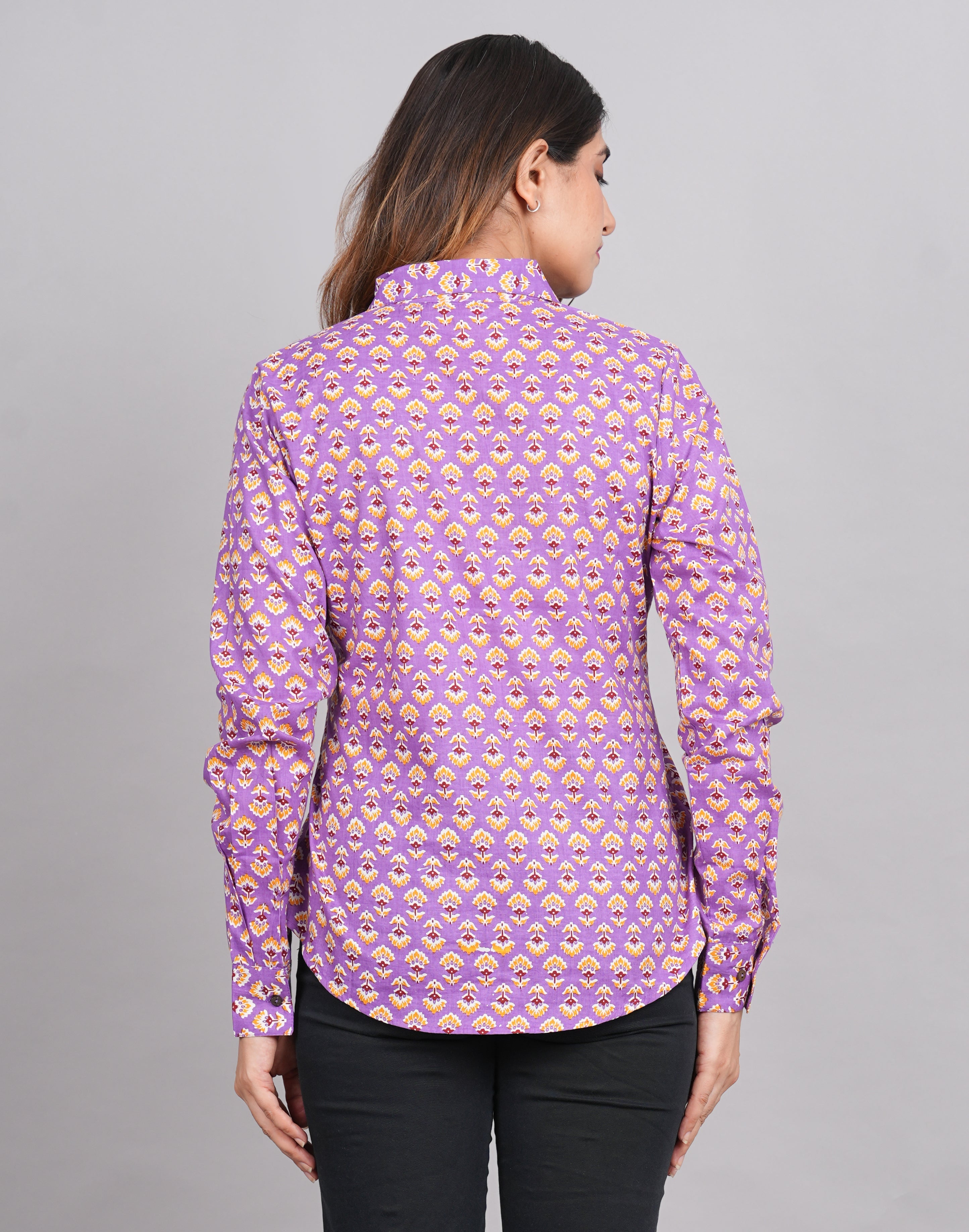 House of RP Women's Pink Cotton Floral Printed Casual Shirt | Grocsy